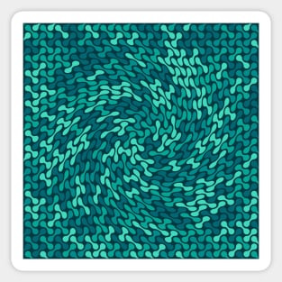 Twisted Metaballs Pattern (Teal) Sticker